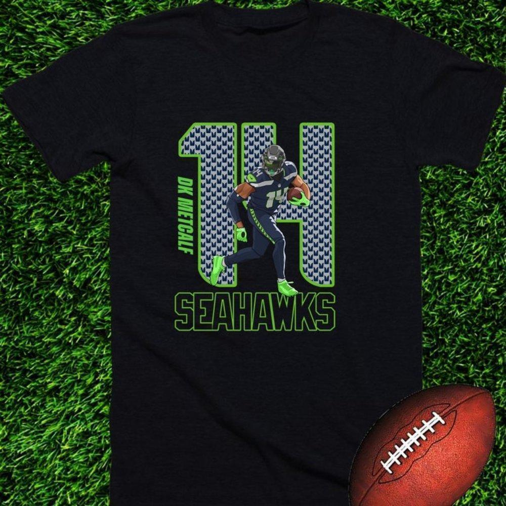 Seattle Seahawks DK Metcalf Football Fan Retro 90s Unisex T-Shirt